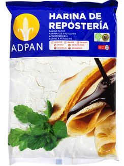 Adpan Harina de Repostería Sin Glúten Sin Leche y Sin Huevo 1Kg Adpan