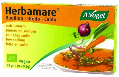 A Vogel Herbamare caldo vegetal bajo en sodio Bio 8 cubitos x 9,5g Bioforce - A. Vogel