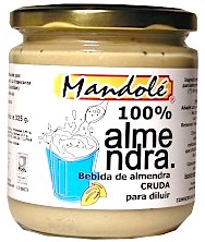 Mandole leche de almendras BIO en crema para diluir sin azucar 325g Mandolé