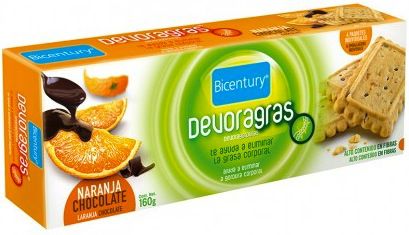Bicentury Galletas Devoragras Naranja Choco 160g Bicentury