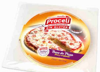 Proceli base de pizza sin gluten. 2 unidades 250g Proceli