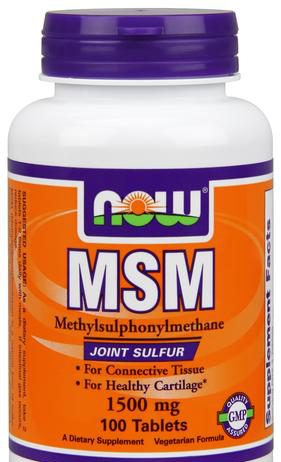 Now MSM 1500mg 100 comprimidos Now
