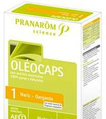 Pranarom Oleocaps 1 Nariz y Garganta 30 cápsulas Pranarom